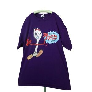 Purple Sporky Graphic Tee - "Get Me Outta Here"